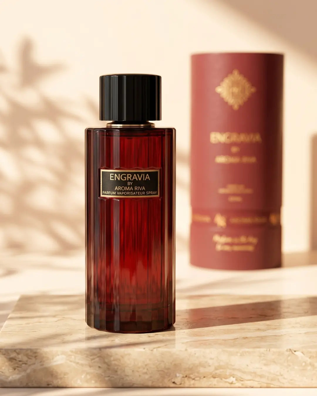 Aroma Riva Engravia extrait de parfum 215ml luxury red perfume bottle UAE niche fragrance Dubai