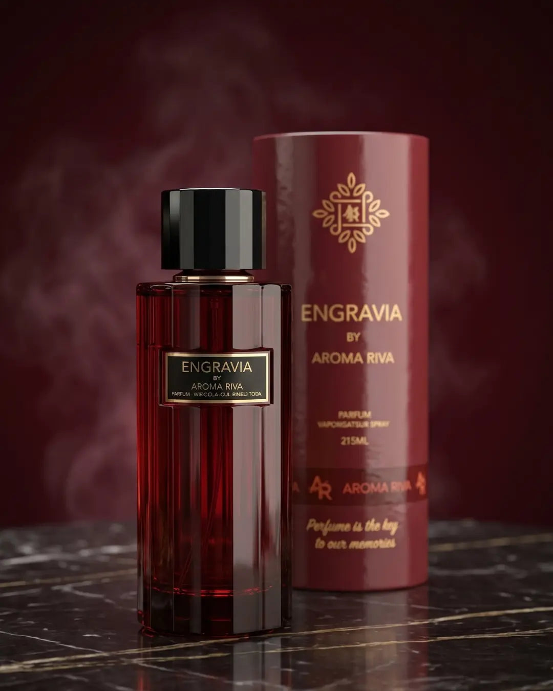 Engravia by Aroma Riva luxury perfume 215ml UAE premium red fragrance bottle extrait de parfum Dubai Abu Dhabi
